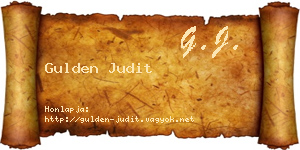 Gulden Judit névjegykártya